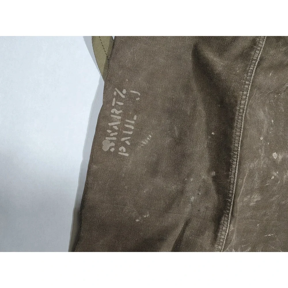 Vintage US Military Canvas Duffle Bag Backpack Two Tone Olive Drab Swartz Paul J